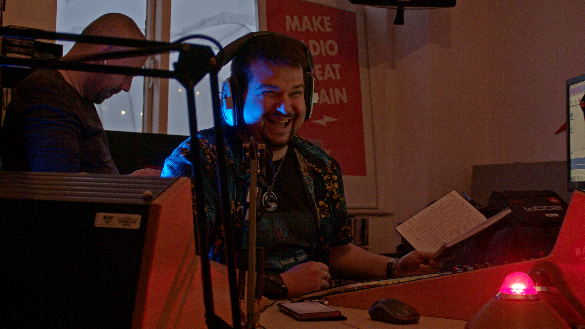 Episode 1 STILL: Rory at the Mixing Desk